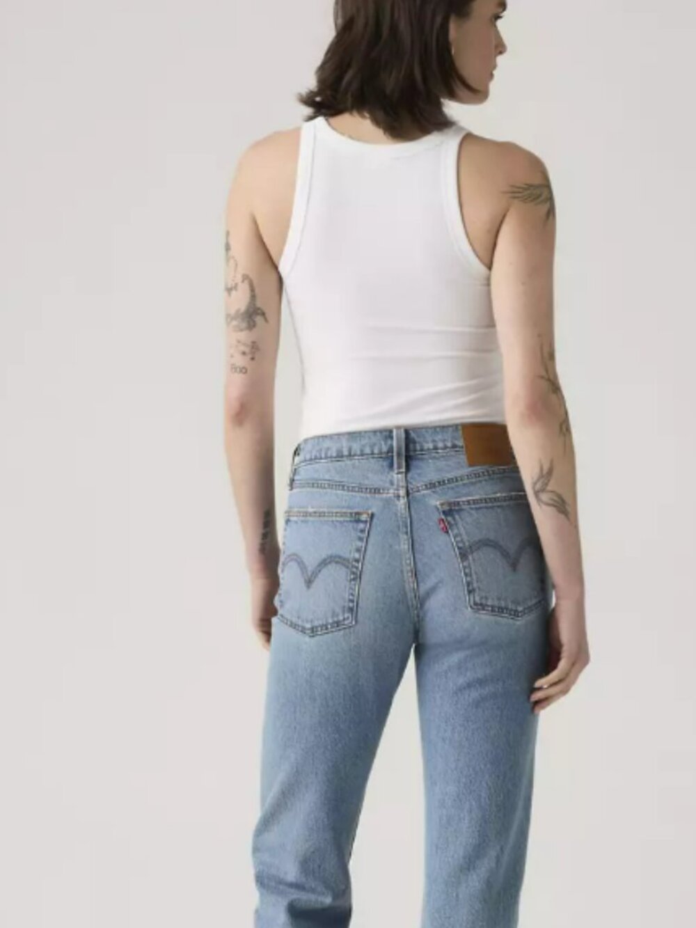 Levi's Wedgie Straight Jeans Distressed Raw Hem Sz 27